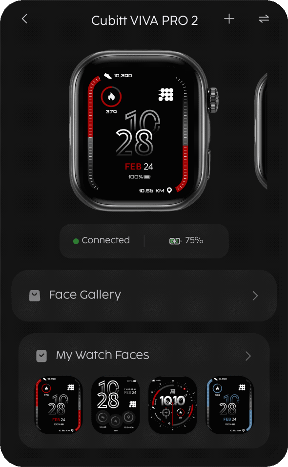 Animated Cubitt watch faces from the dial market