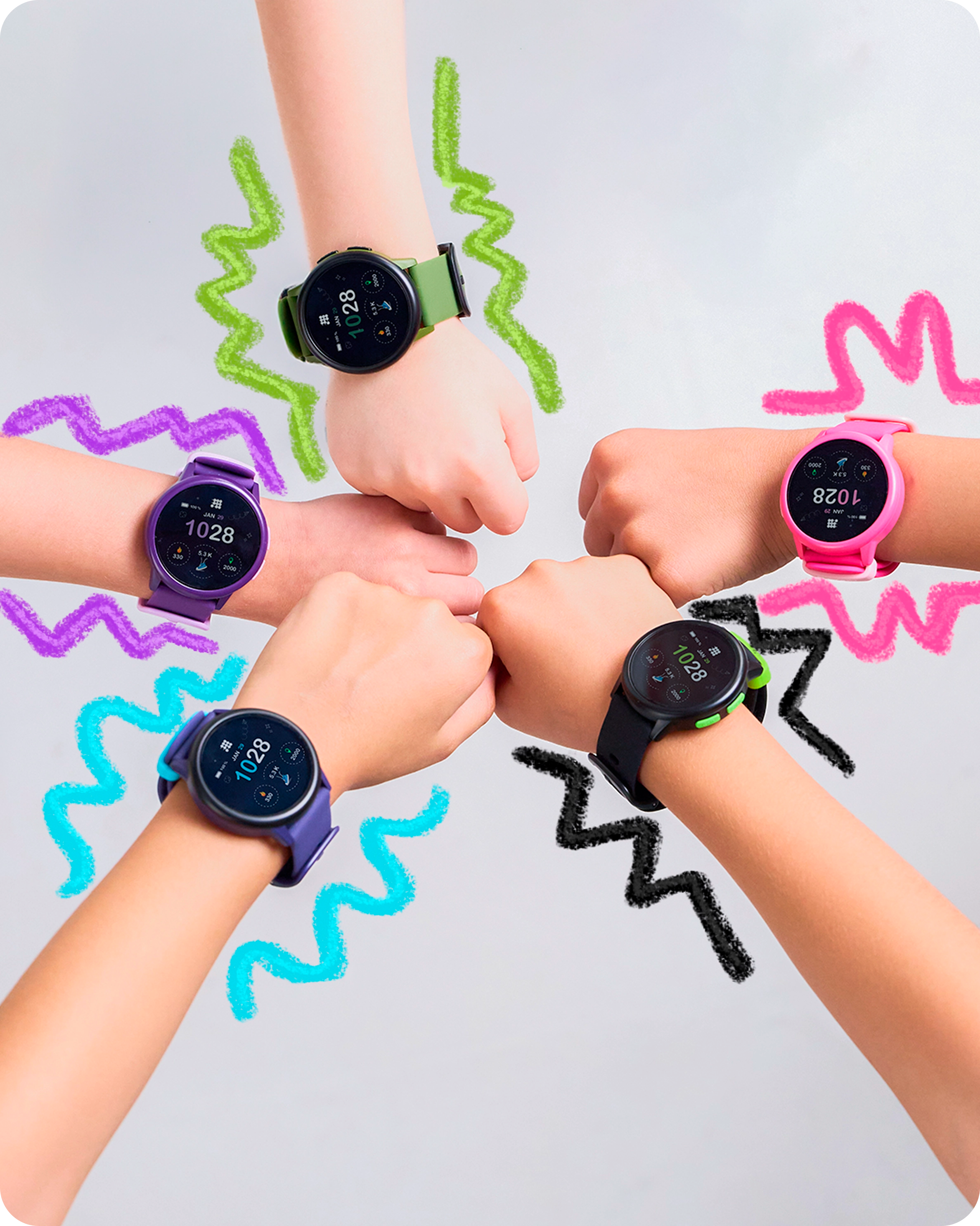 Kid exploring outdoors wearing the Cubitt Hero Gen 4 smartwatch