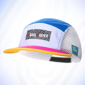 Outdoor Custom Camp Cap Ripstop Running Hat 5 Panels Running Hat Nylon Camp Cap Lightweight Mesh Camp Cap Trail Running Cap