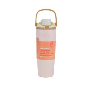 Custom Logo 40oz Stainless Steel Tumbler with Handle and Straw Vacuum Insulated Leakproof Office Cup Travel Mug